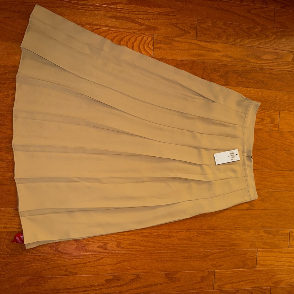 Polo pleated midi skirt